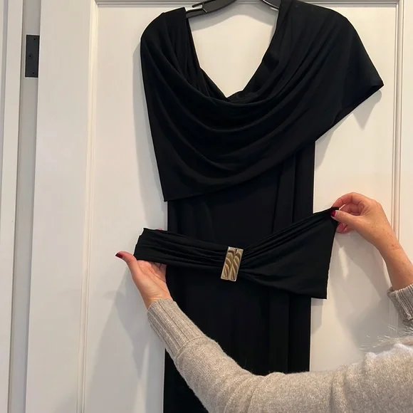 pucci black dress Maxi dress with scarf